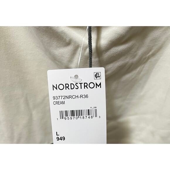 WAYF Ivory Bubble Hem Mini Dress Square Neck Party Holiday Cotton Blend NWT - Picture 5 of 8